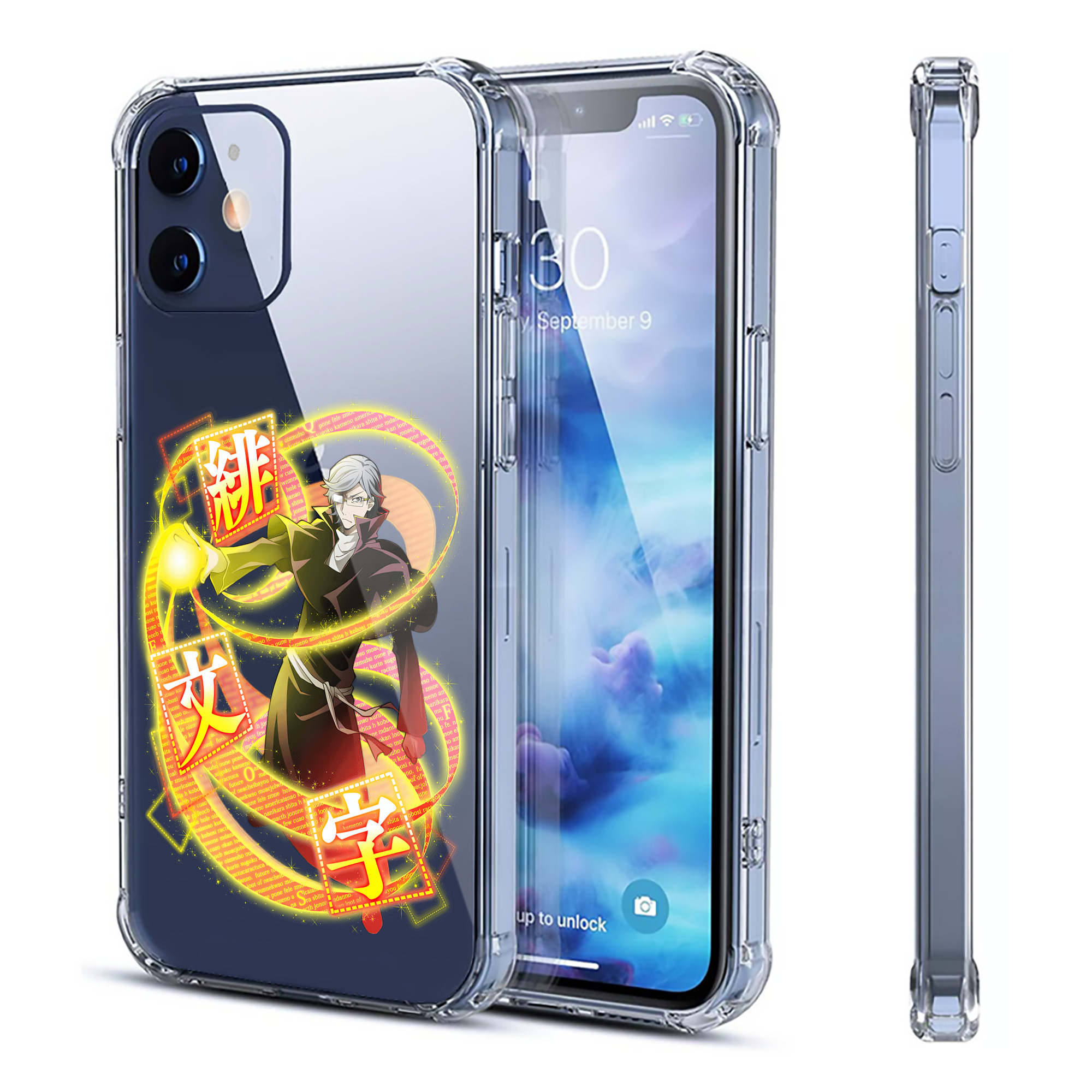 （画像用） 文豪ストレイドッグス Bungo Stray Dogs 【iPhone 12シリーズ対応】透明スマホケース（クリアソフトケース）